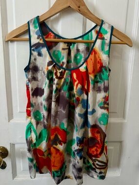 Fei Abstract Floral Print Sleeveless Camisole - Multicolor